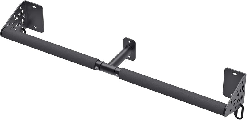 Laad afbeelding in Galerijviewer, Optrekstang wandmontage 81 cm met gevoerde handgrepen tot 200 kg – pull-up bar – fitness stang
