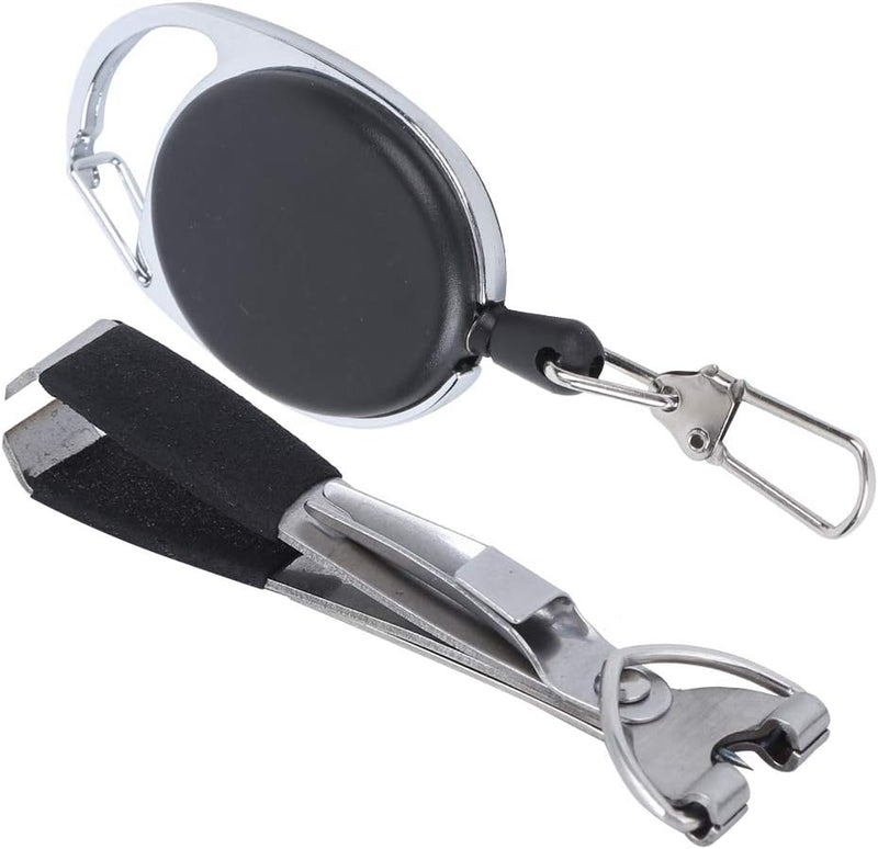Laad afbeelding in Galerijviewer, Multifunctioneel visgereedschap met lijnknipper en knopenmaker inclusief intrekbare sleutelhanger – knooptool – vliegvisaccessoires
