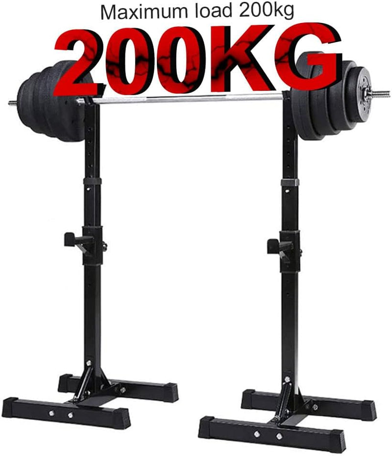 Load image into Gallery viewer, Squat rek, halterrek, halterstandaard, maximale belasting 200 kg, stalen frame, verstelbare hoogte, 105-160cm. Ideaal voor spier-, squat- en bankoefeningen
