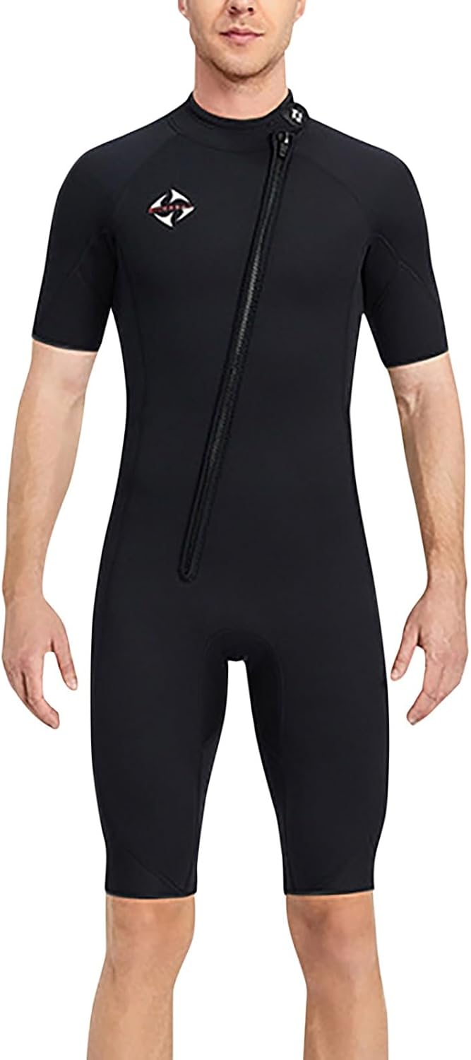 Laden Sie das Bild in Galerie -Viewer, Heren wetsuit 3 mm neopreen met lange mouwen en ritssluiting – duikpak – surfpak
