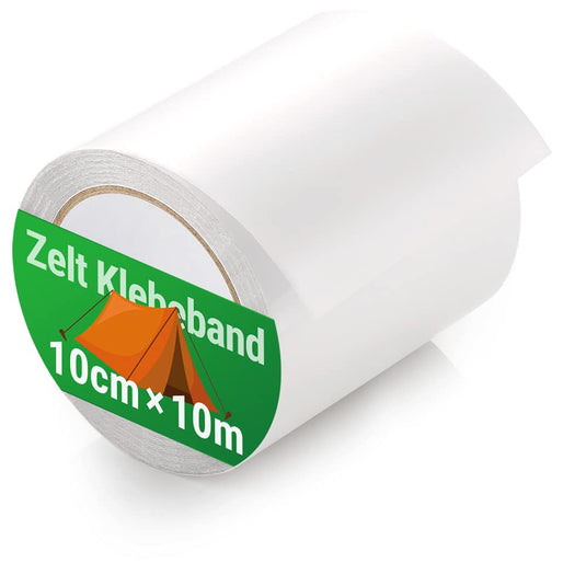 ecooe Reparatietape voor tenten, 8 cm x 5 m, reparatietape, professioneel, waterdicht, transparant, voor het repareren van luifels, tent, pvc-coating, paviljoen, vrachtwagenzeil