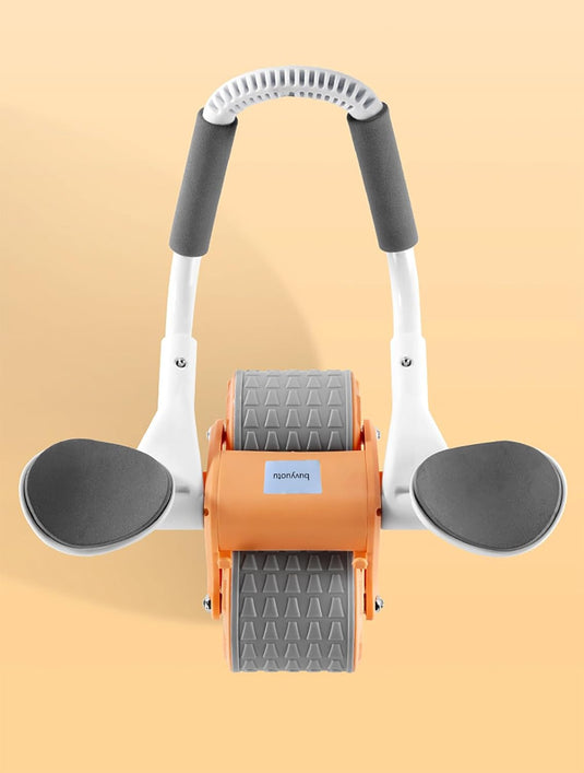Ab roller met elleboogsteun automatische terugslag en dubbele wielen – buikspiertrainer – ab wheel