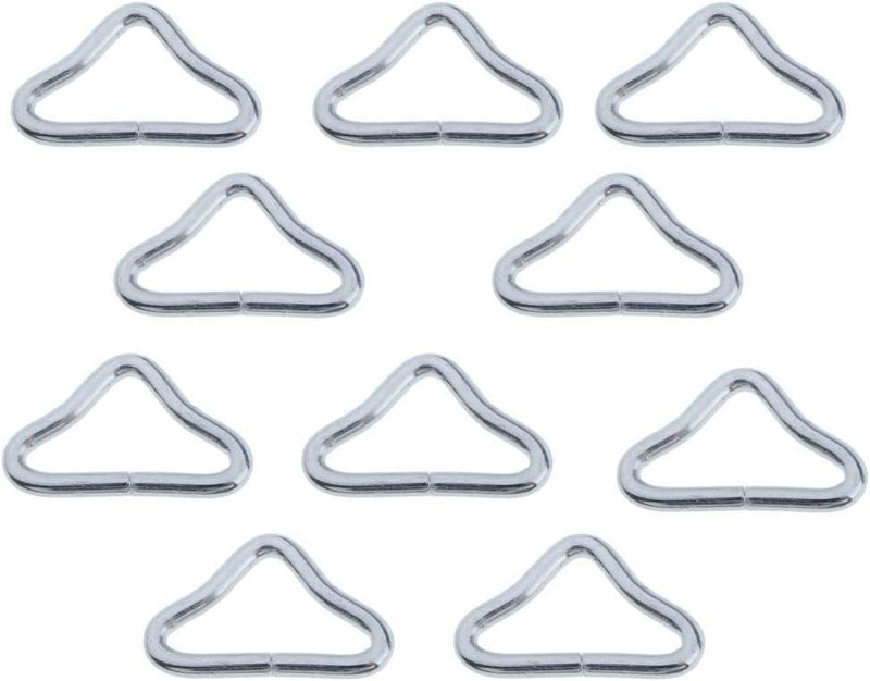 Laden Sie das Bild in Galerie -Viewer, Trampoline driehoeksringen 10 stuks 38 mm van verzinkt staal – V-ringen – trampoline accessoires
