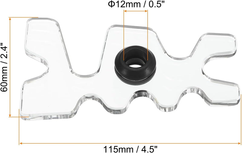Laad afbeelding in Galerijviewer, Biljart brugkop 115 x 60 mm van acryl transparant – keu brug – biljart accessoires
