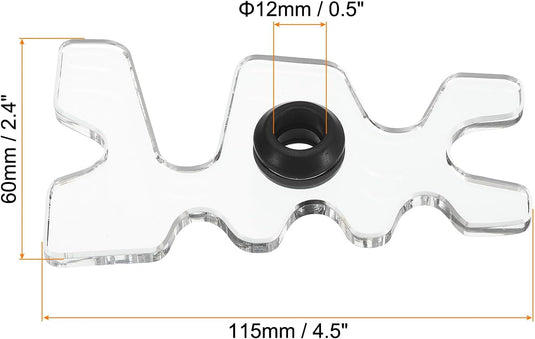 Biljart brugkop 115 x 60 mm van acryl transparant – keu brug – biljart accessoires