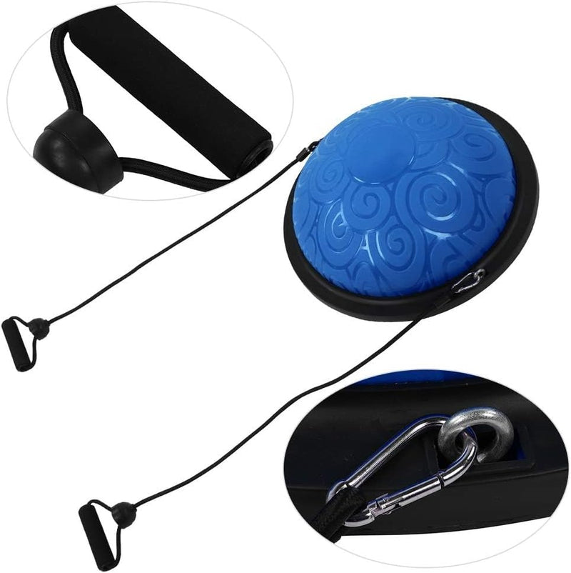 Chargez l'image dans la visionneuse de la galerie, Balanstrainer 46 cm met weerstandsbanden – antislip halve bal – core training – evenwichtstraining
