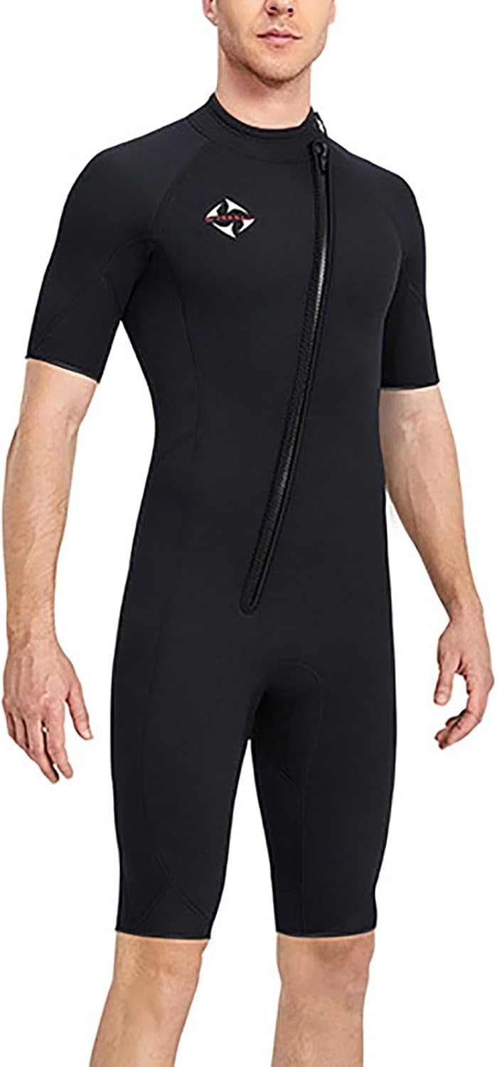 Laden Sie das Bild in Galerie -Viewer, Heren wetsuit 3 mm neopreen met lange mouwen en ritssluiting – duikpak – surfpak
