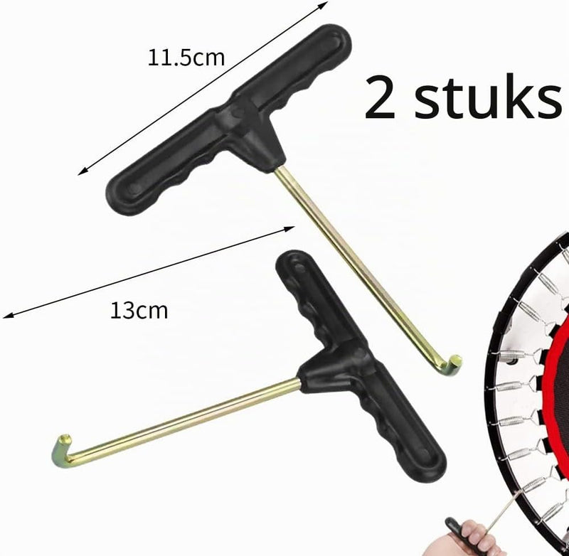 Laden Sie das Bild in Galerie -Viewer, Trampoline T-haken 2 stuks voor montage en verwijderen van veren – veertrekker – trampoline gereedschap
