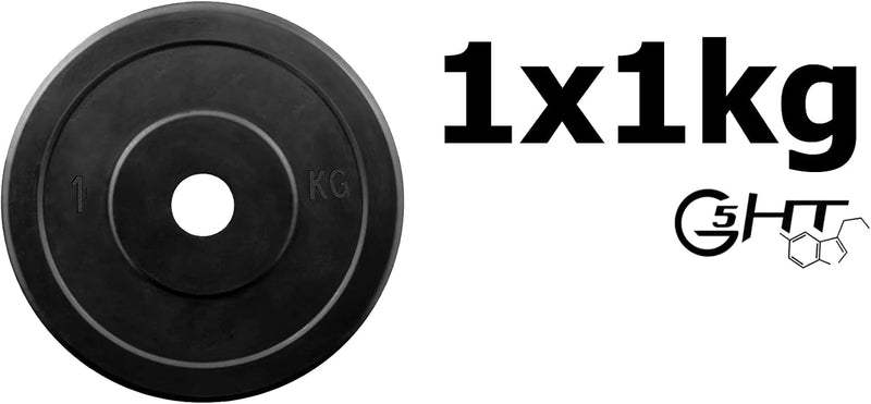 Laad afbeelding in Galerijviewer, Rubberen gietijzeren schijven G5 HT SPORT Ø gat 25 mm voor sportschool en thuisgymnastiek van 0,5 tot 20 kg voor stuur en halters
