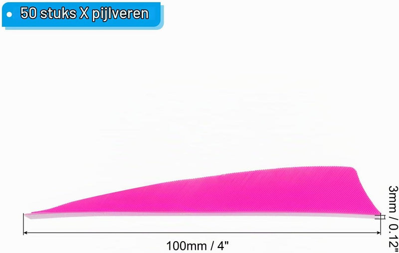 Laad afbeelding in Galerijviewer, Pijlveren 50 stuks 4 inch van kalkoenveer – arrow fletching – boogschieten accessoires
