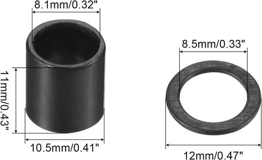 Skateboard lager spacers en speed washers 56-delige set zilver – wiel afstandhouders – skateboard accessoires