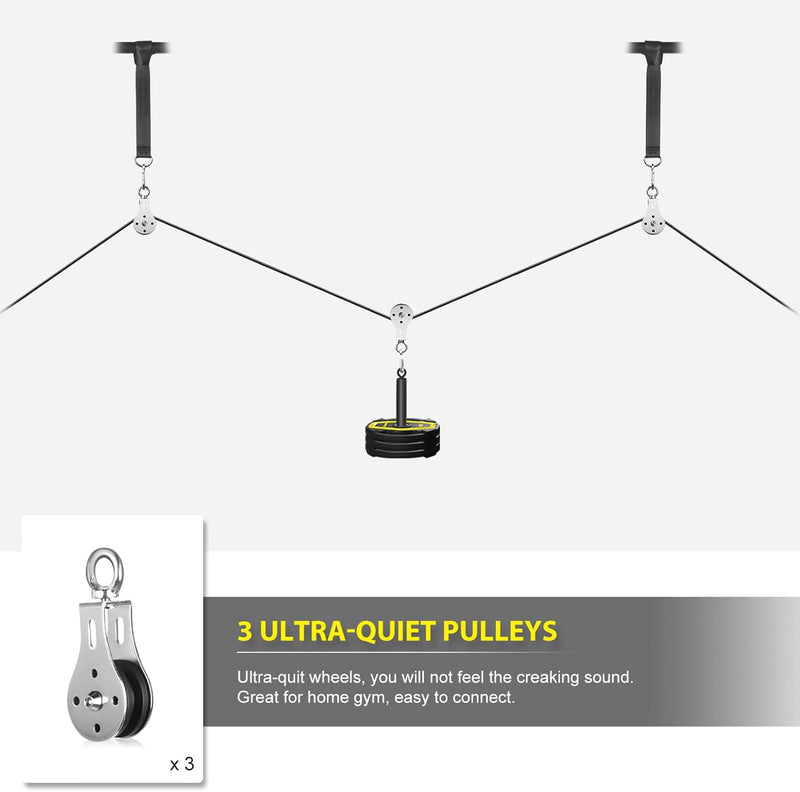Load image into Gallery viewer, Fitness Cable lat Pulley Systeem, DIY Home Gym Machine Pulley System Fitness Kabel Katrol voor LAT Pulldowns, Biceps Krul, Triceps Extensions, Spieren Kweken Workout

