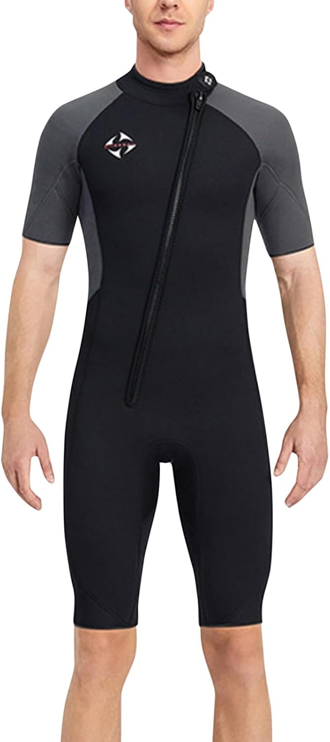 Laden Sie das Bild in Galerie -Viewer, Heren wetsuit 3 mm neopreen met lange mouwen en ritssluiting – duikpak – surfpak
