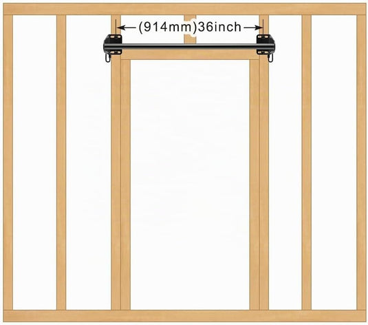 Wandgemonteerde optrekstang met weerstandsbandhaken tot 200 kg – pull-up bar – fitness stang