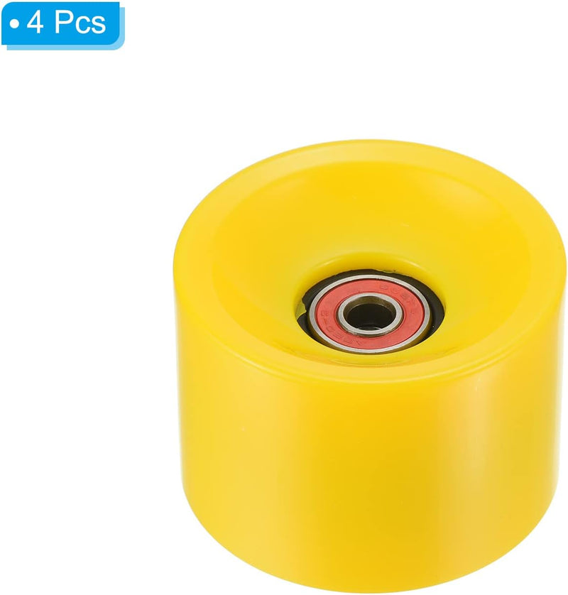 Laad afbeelding in Galerijviewer, Longboard wielen 70 x 51 mm 78A met ABEC-9 lagers 4 stuks blauw – cruiser skateboard wielen
