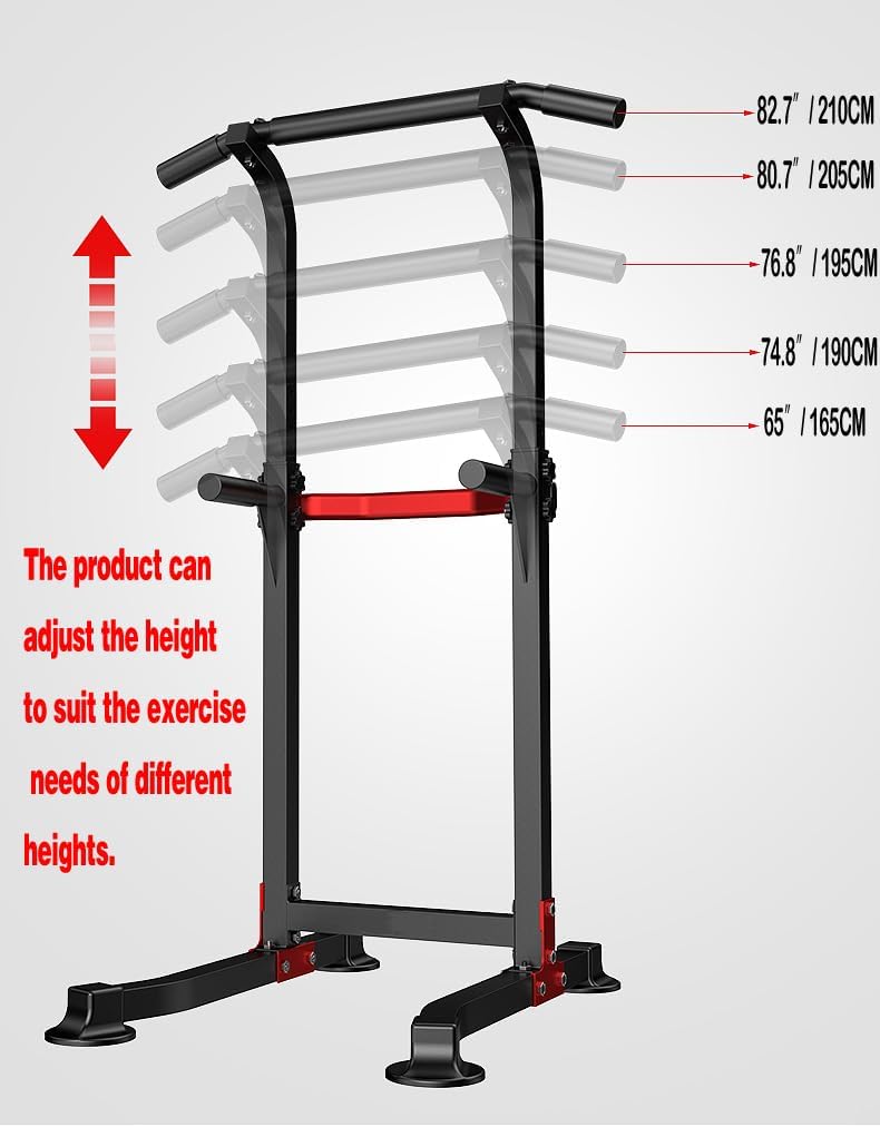 Laden Sie das Bild in Galerie -Viewer, Power tower met verstelbare optrekstang en dip station tot 150 kg – pull-up bar – krachtstation
