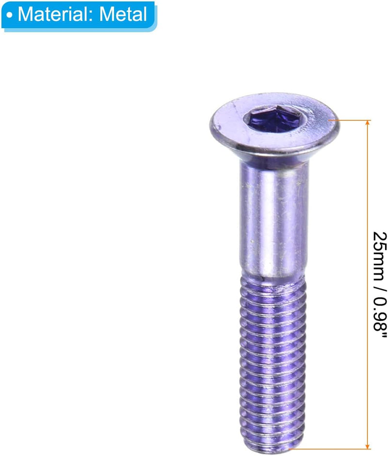 Carica immagine in Galleria Viewer, Skateboard hardware set 1 inch met schroeven moeren en inbussleutel paars – montagebouten – skate accessoires
