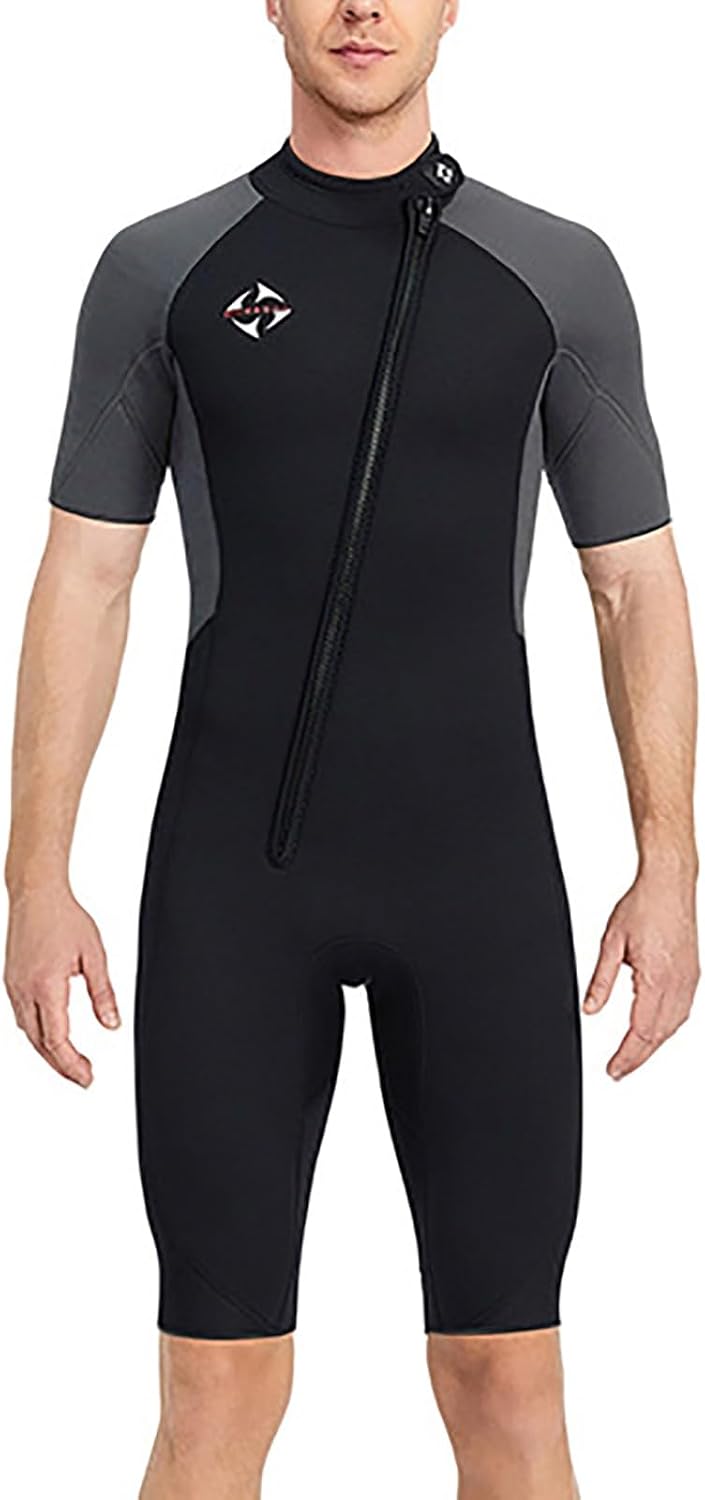 Laden Sie das Bild in Galerie -Viewer, Heren wetsuit 3 mm neopreen met lange mouwen en ritssluiting – duikpak – surfpak
