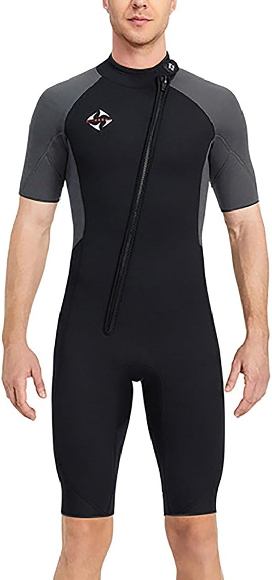 Heren wetsuit 3 mm neopreen met lange mouwen en ritssluiting – duikpak – surfpak