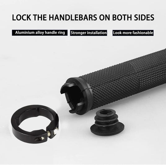 Fietshandvatten set 22 mm zwart antislip