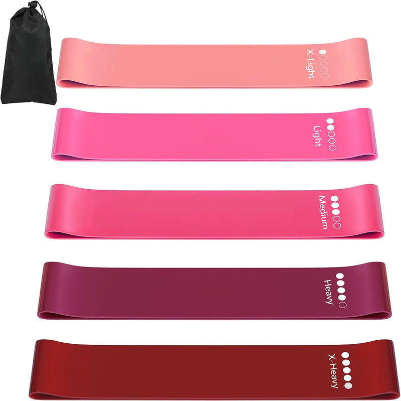 Load image into Gallery viewer, Resistance Band Set Van 5, Natuurlijk latex Weerstandsbanden, Resistance Band Set Met Oefeninstructies En Draagtas, Gymnastiekband Voor Yoga, Pilates, Fitness, thuis trainen, stretchen
