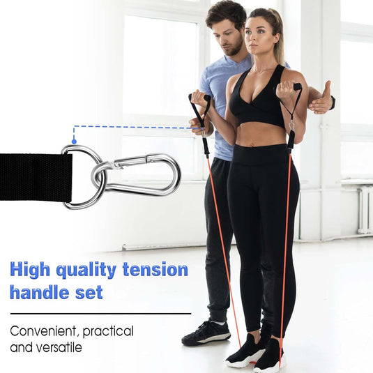 Dadabig 2 stuks weerstandsgrepen, trekgrepen, krachttraining, accessoires voor fitness en krachttraining, voor weerstandsband, sportschool, yoga