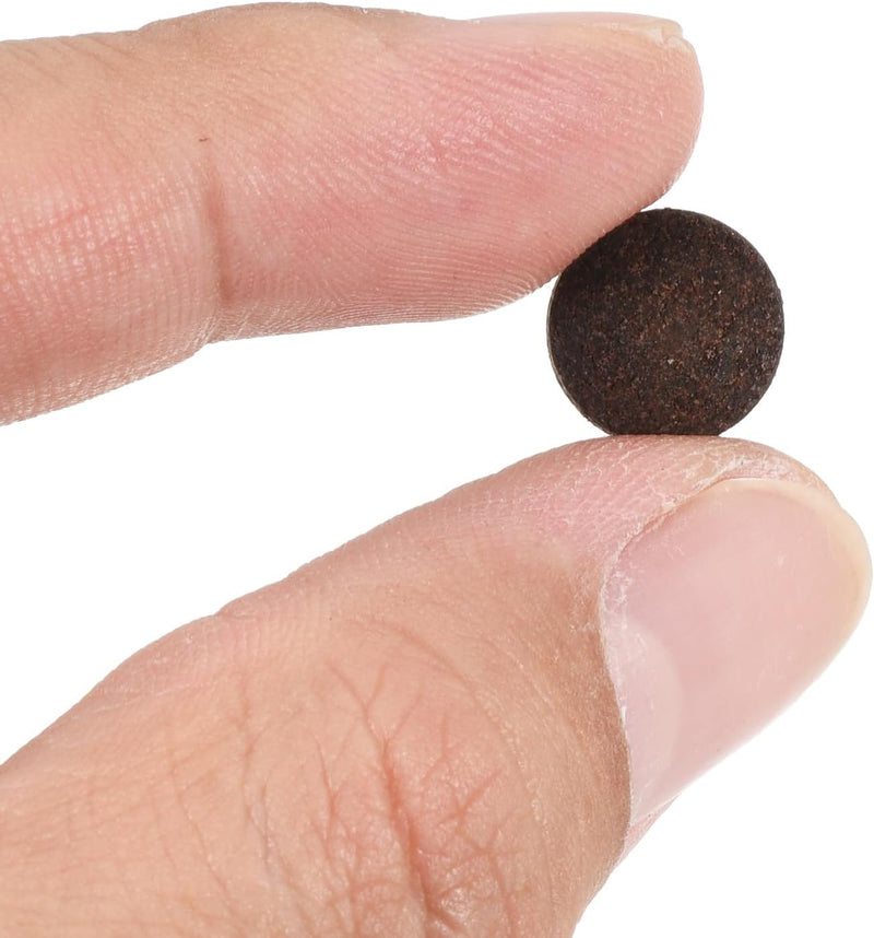 Laad afbeelding in Galerijviewer, Biljart keu tips 6 stuks 11 mm van rundleer bruin – vervangende pomeransen – biljart accessoires
