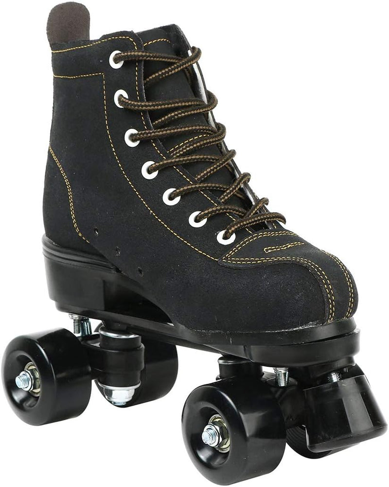 Laad afbeelding in Galerijviewer, Rolschaatsen Dubbele rijschaatsen Verstelbare vierwielige rolschaatsen voor buiten, maat 4.5/5.5/6.5/7/7.5/8/8.5/9.5/10.5 (zwart, 45=UK:10.5)
