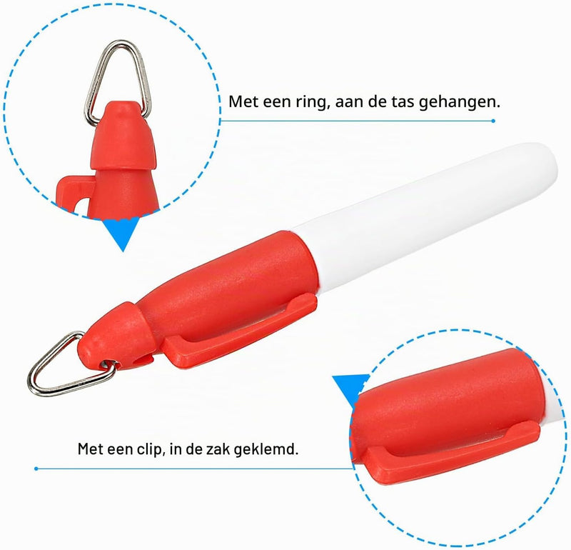 Chargez l'image dans la visionneuse de la galerie, Mini permanente markers 4 stuks met clip in 4 kleuren – golfbal markers – markeerstiften
