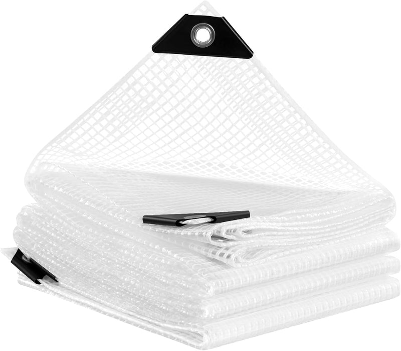 Load image into Gallery viewer, Waterdicht afdekzeil 4 x 6 meter 140 g/m² transparant met ogen – PE dekzeil – beschermzeil
