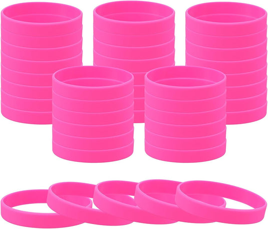 Siliconen sport polsbandjes 205x12 mm (60 stuks) - Elastische rubberen armbanden - Event & sportpolsbandjes