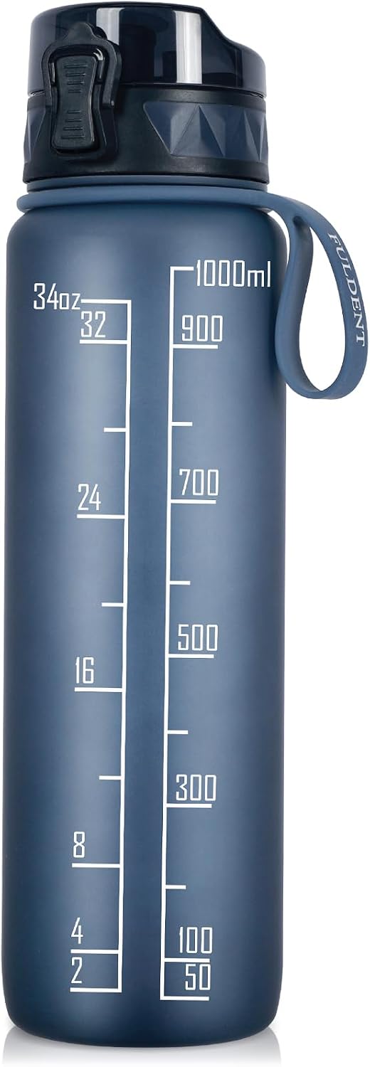 Chargez l'image dans la visionneuse de la galerie, Drinkfles 1 liter BPA-vrij met antislip grip en lekvrije sluiting – waterfles – sportfles
