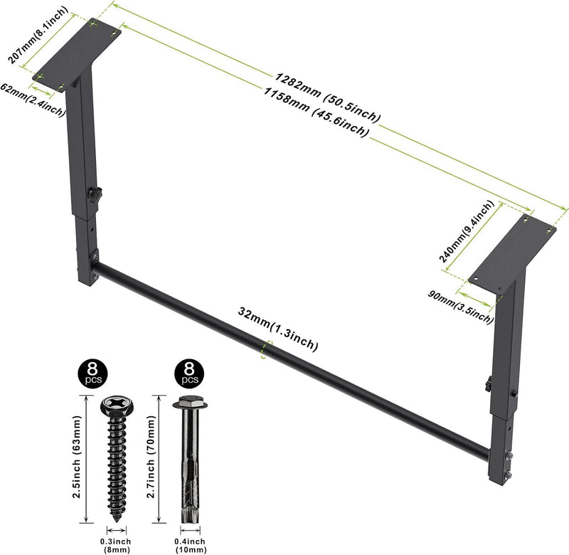 Load image into Gallery viewer, Ceiling-mounted pull-up bar with pulley system and multiple grip positions – pull-up bar – cable trainer
