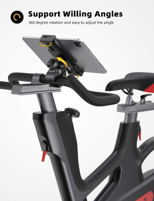 Verstelbare tablet houder voor hometrainer en loopband