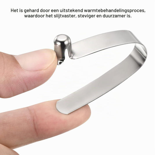 Veerklemmen voor telescopische buizen 8x5,5 mm (8 stuks) - Kajak peddel borgpennen - Tentpaal borgclips staal