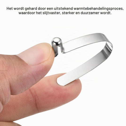 Veerklemmen voor telescopische buizen 8x5,5 mm (8 stuks) - Kajak peddel borgpennen - Tentpaal borgclips staal