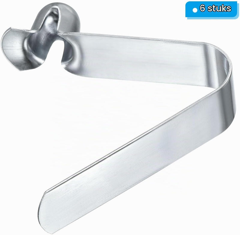 Załaduj obraz do przeglądarki galerii, Veerklemmen voor telescopische buizen 9x8 mm (6 stuks) - Kajak peddel borgpennen - Tentpaal borgclips staal
