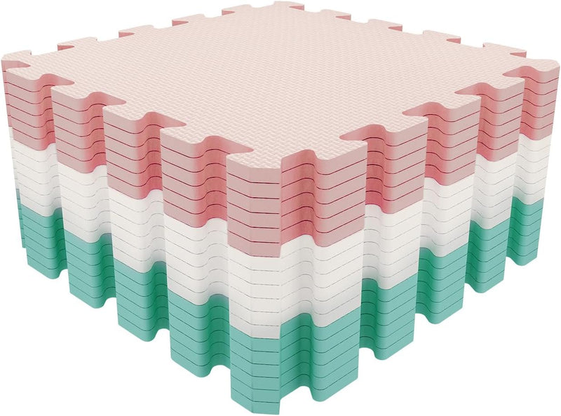 Load image into Gallery viewer, 18 stuks (30 x 30 cm) in elkaar te zetten vloermatten, beschermende vloermatten, puzzelmatten, zachte schuimstofmatten, speelmatten, turnmatten
