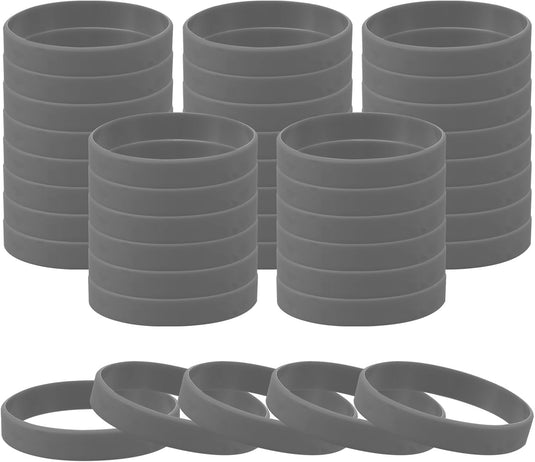 Siliconen sport polsbandjes 205x12 mm (60 stuks) - Elastische rubberen armbanden - Event & sportpolsbandjes