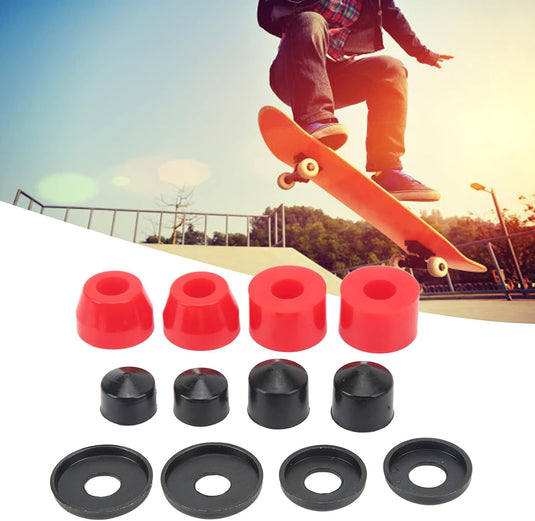 Skateboard bushings 90A 12-delige vervangingsset – PU stuurrubbers – longboard skateboard accessoires
