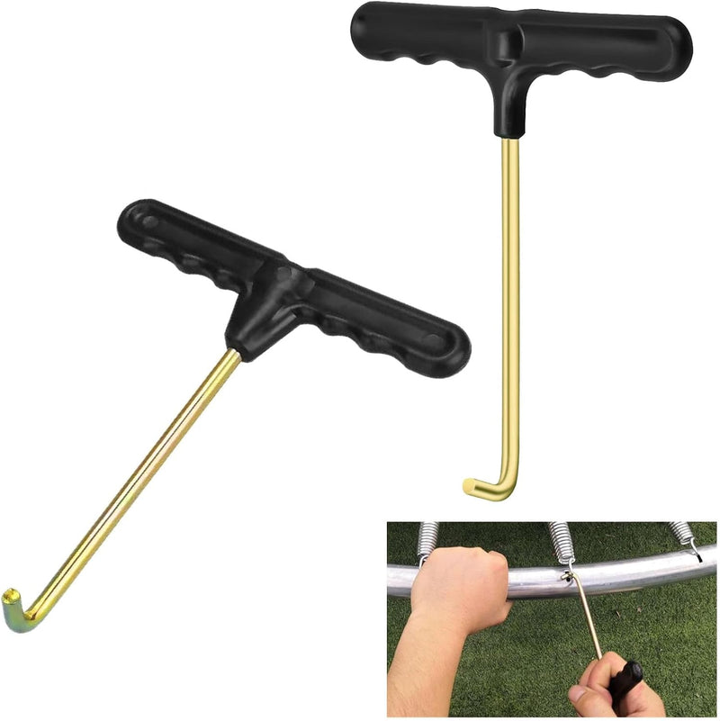 Laden Sie das Bild in Galerie -Viewer, Trampoline veertrekkers 2 stuks met ergonomische T-handgreep – veerspanner – trampoline gereedschap
