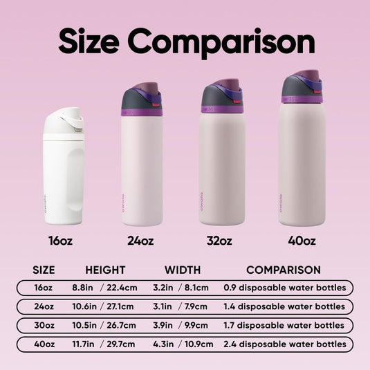 Owala FreeSip Isolierte Edelstahl-Trinkflasche, 710ml, Iced Breeze