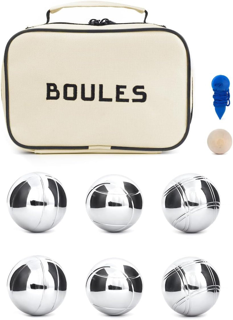 Load image in Gallery Viewer, Bocce ball set with weighted metal throwing balls for the garden and beach – bocce – outdoor sport
