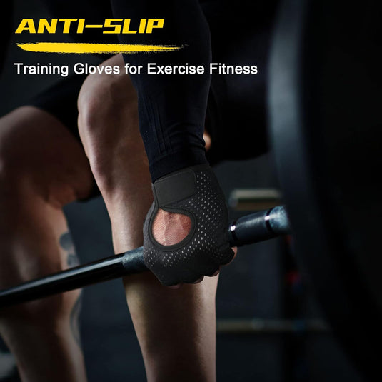 Gymhandschoenen met antislip grip en padding