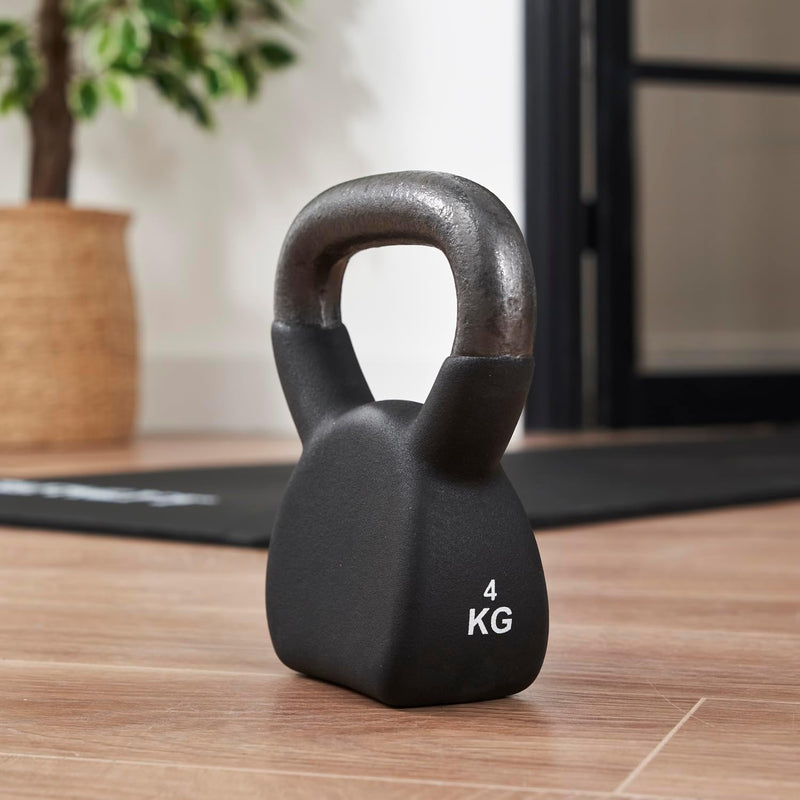 Load image into Gallery viewer, Athlyt - Neopreen gietijzeren kettlebell, zwart

