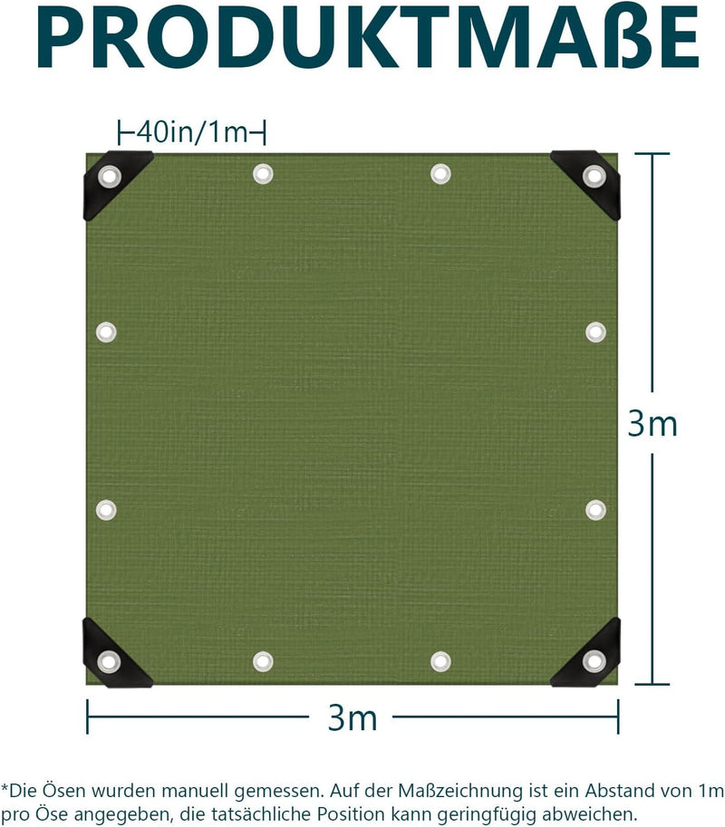 Load image into Gallery viewer, Waterdicht afdekzeil 2 x 5 meter 180 g/m² met versterkte randen – dekzeil – beschermzeil
