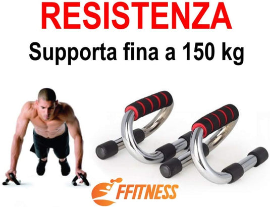 Push-up bars 2 stuks van staal met schuimhandgrepen tot 150 kg – opdruksteunen – krachttraining