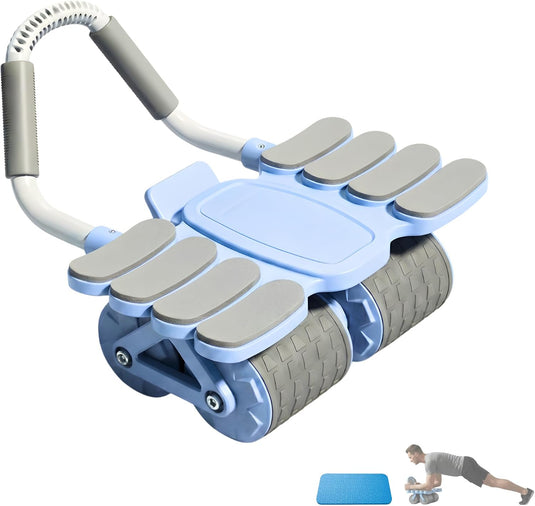 Ab roller met automatische rebound elleboogsteun en telefoonhouder – buikspiertrainer – ab wheel