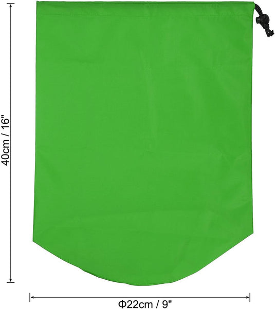 Waterdichte opbergzak 16 x 32 cm met trekkoord zwart – stuff sack – camping accessoires