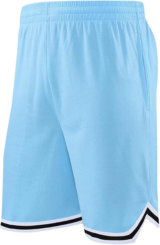 Lange basketbalshort heren van ademend mesh met ritszak – sportshort – fitness broek